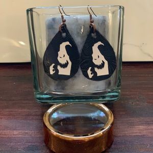 nightmare before Christmas faux leather earrings